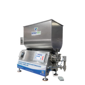 DOSIFICADOR SERVOMOTORIZADO POR BOMBA LOBULAR, INCLUYE TOLVA CON AGITADOR