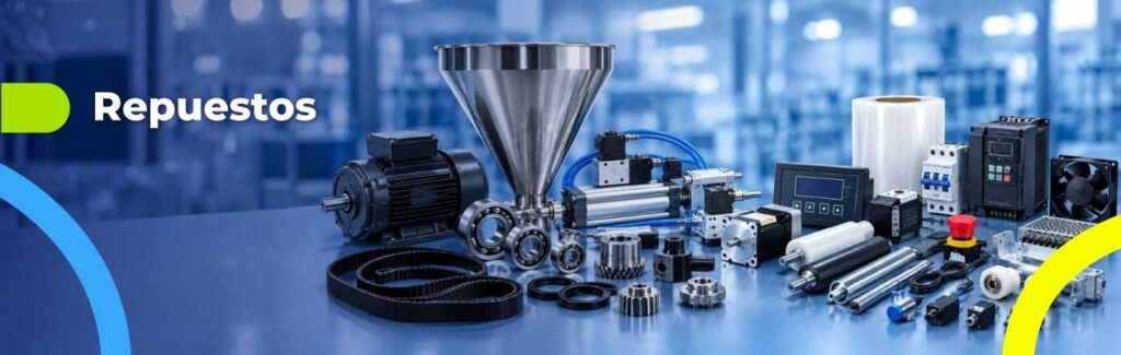Repuestos industriales originales para maquinaria de envasado y empaque automáticas